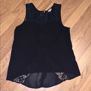 Black lace tank